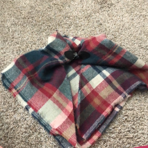 Girls fall flannel pullover/scarf - Picture 3 of 5
